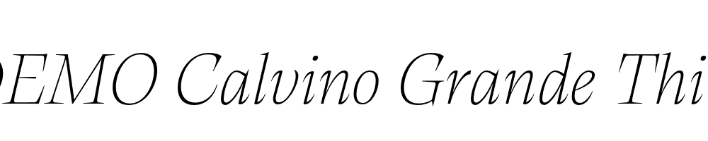 FSP DEMO Calvino Grande Thin Italic