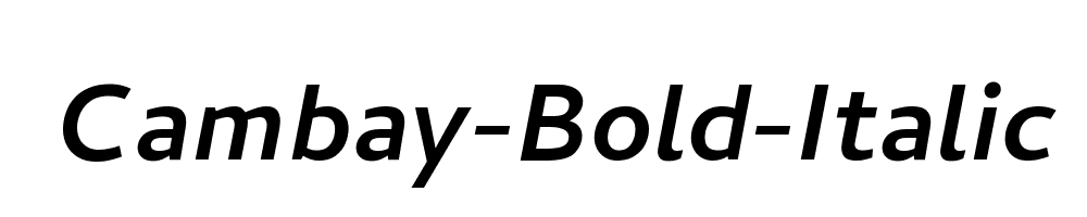 Cambay-Bold-Italic