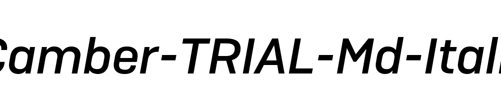 Camber-TRIAL-Md-Italic