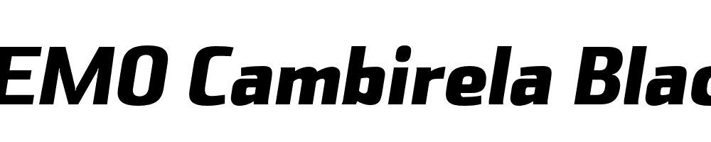  DEMO Cambirela Black Italic Regular