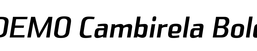  DEMO Cambirela Bold Italic Regular