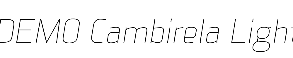  DEMO Cambirela Light Italic Regular