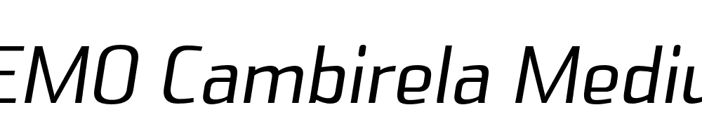  DEMO Cambirela Medium Italic Regular