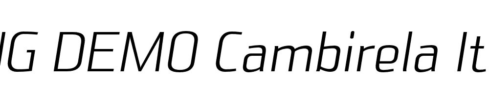  DEMO Cambirela Italic Regular