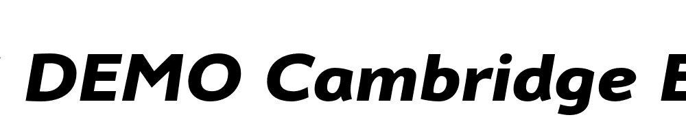  DEMO Cambridge Exp Bold Italic