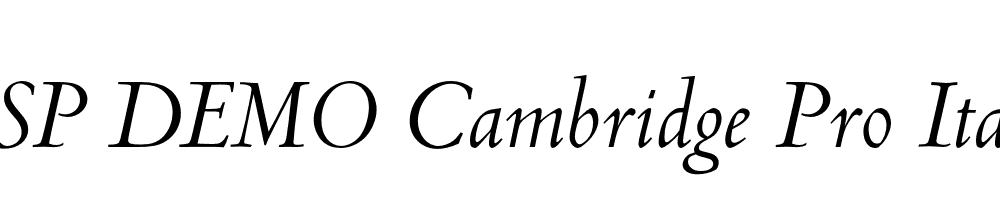 FSP DEMO Cambridge Pro Italic