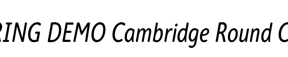  DEMO Cambridge Round Cond Italic