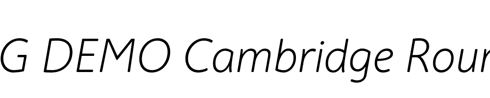  DEMO Cambridge Round Light Italic