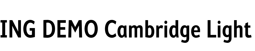  DEMO Cambridge Light Cond Bold