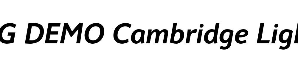  DEMO Cambridge Light Bold Italic