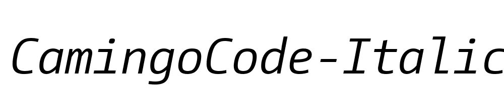 CamingoCode-Italic