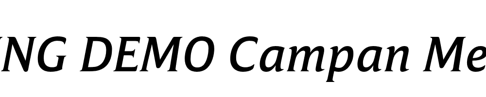  DEMO Campan Medium Italic