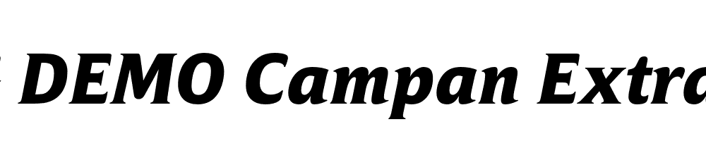  DEMO Campan ExtraBold Regular