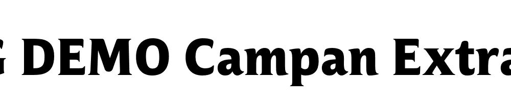  DEMO Campan ExtraBold Regular