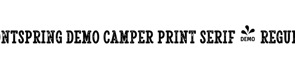  DEMO Camper Print Serif 2 Regular