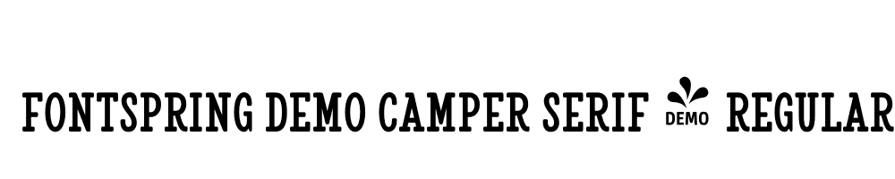  DEMO Camper Serif 1 Regular