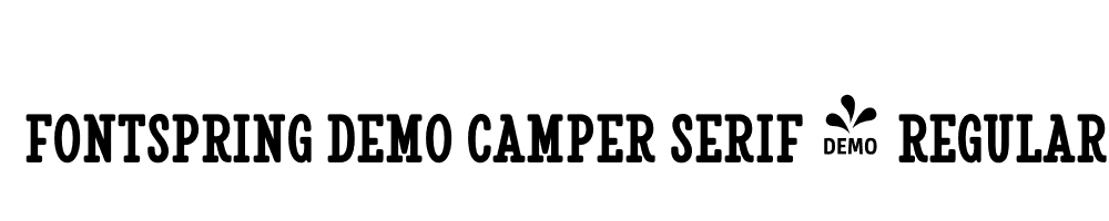  DEMO Camper Serif 2 Regular