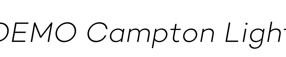 FSP DEMO Campton Light Italic