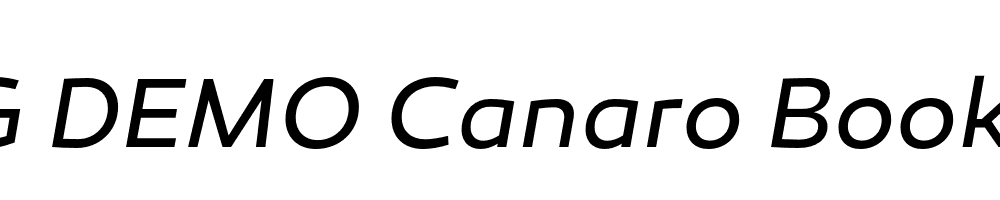  DEMO Canaro Book Italic Regular