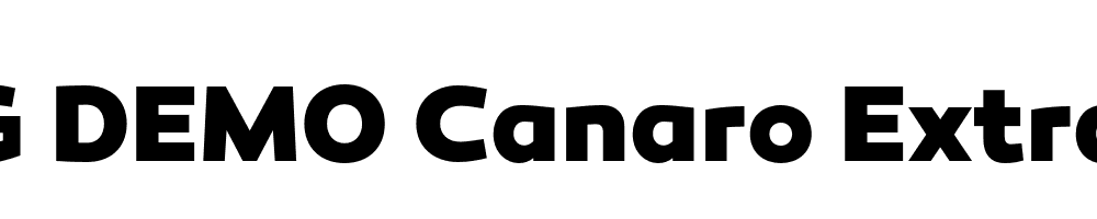  DEMO Canaro ExtraBold Regular