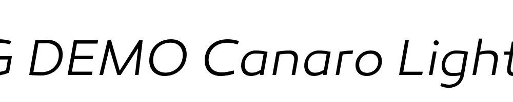  DEMO Canaro Light Italic Regular