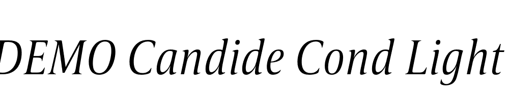 FSP DEMO Candide Cond Light Italic