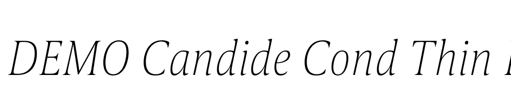 FSP DEMO Candide Cond Thin Italic