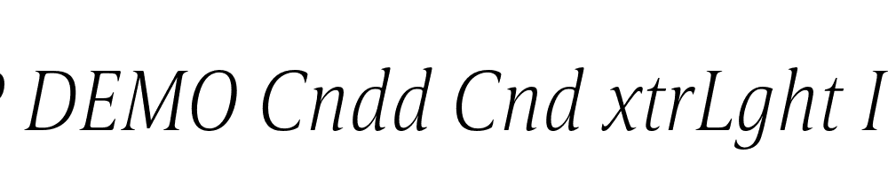 FSP DEMO Cndd Cnd xtrLght Italic