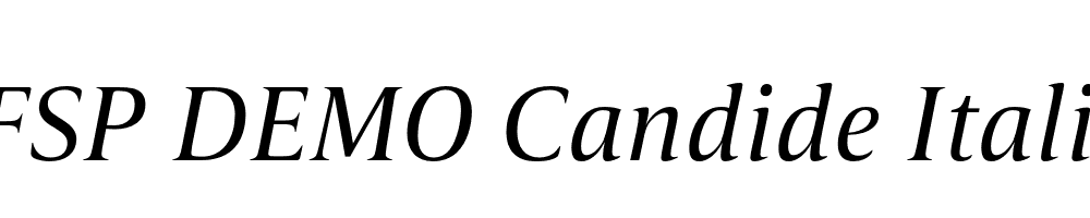 FSP DEMO Candide Italic