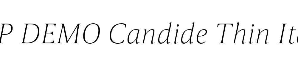 FSP DEMO Candide Thin Italic