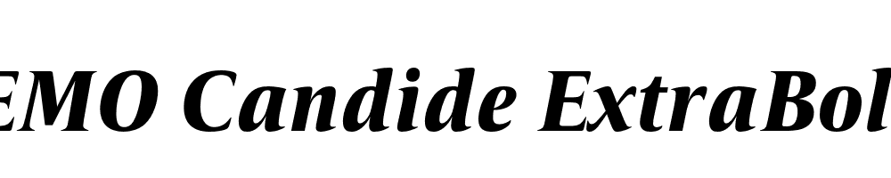 FSP DEMO Candide ExtraBold Italic