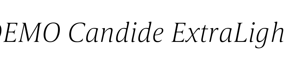 FSP DEMO Candide ExtraLight Italic