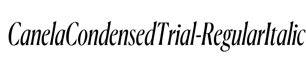 CanelaCondensedTrial-RegularItalic