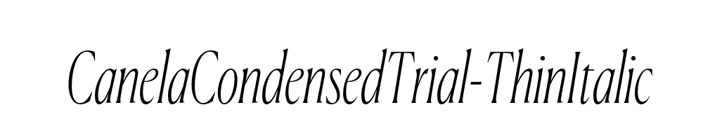 CanelaCondensedTrial-ThinItalic