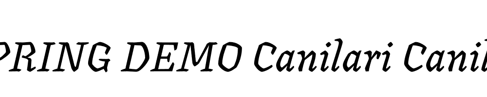  DEMO Canilari Canilari Italic