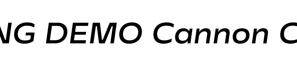  DEMO Cannon Cannon Italic