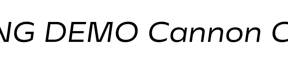  DEMO Cannon Cannon Italic