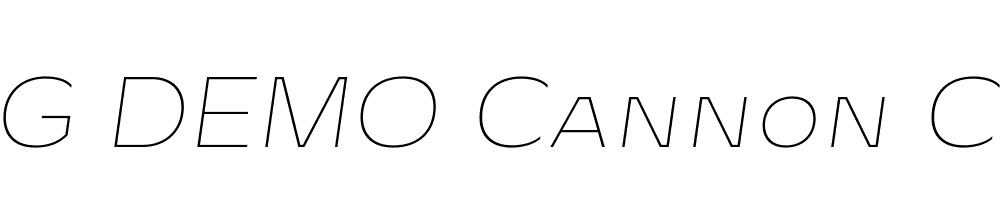  DEMO Cannon Cannon Italic