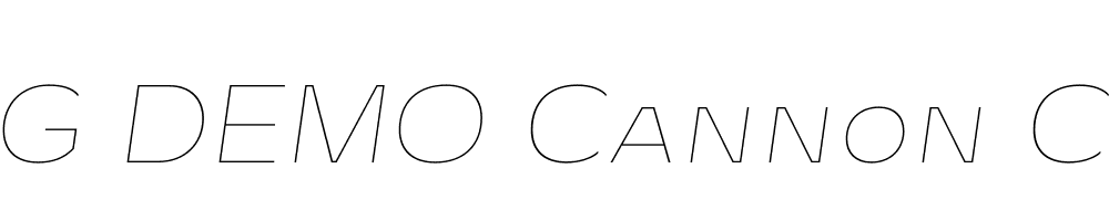  DEMO Cannon Cannon Italic