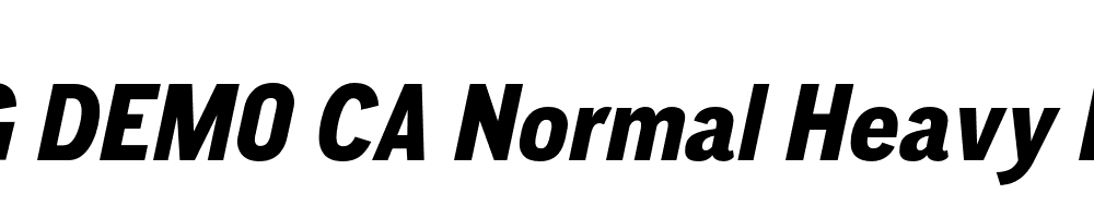  DEMO CA Normal Heavy Italic Regular