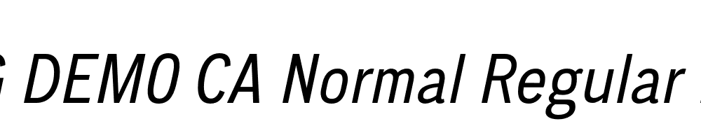  DEMO CA Normal Regular Italic Regular