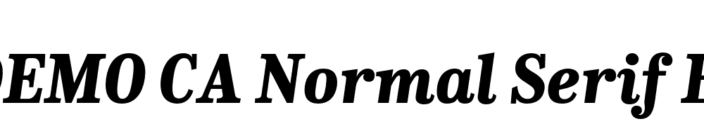  DEMO CA Normal Serif ExtraBold Italic