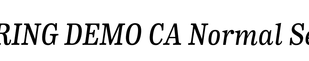  DEMO CA Normal Serif Italic