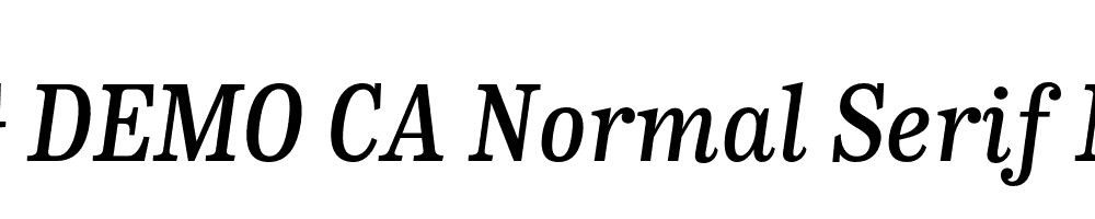  DEMO CA Normal Serif Medium Italic