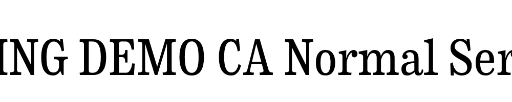  DEMO CA Normal Serif Regular