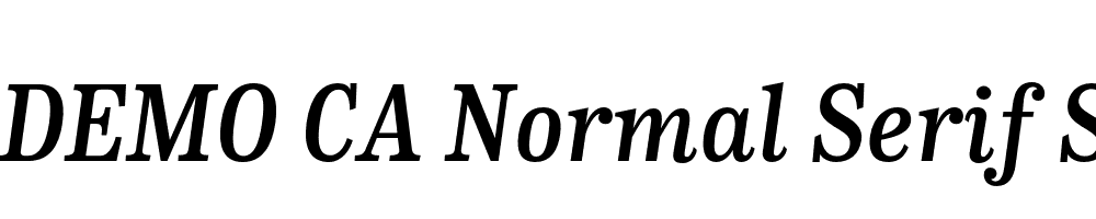  DEMO CA Normal Serif SemiBold Italic