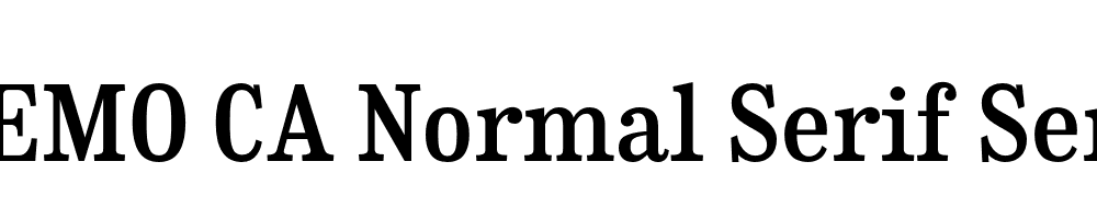  DEMO CA Normal Serif SemiBold Regular