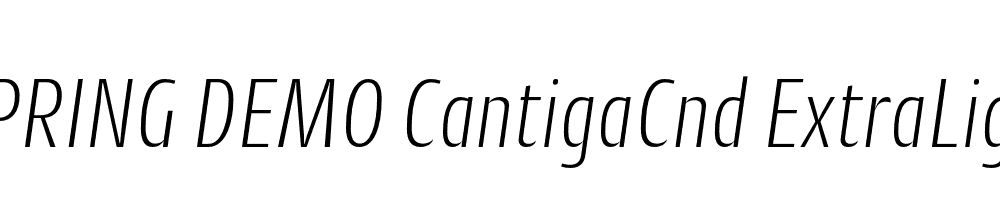  DEMO CantigaCnd ExtraLight Italic