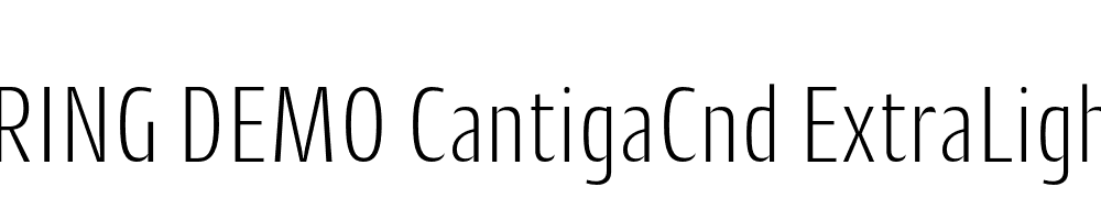  DEMO CantigaCnd ExtraLight Regular