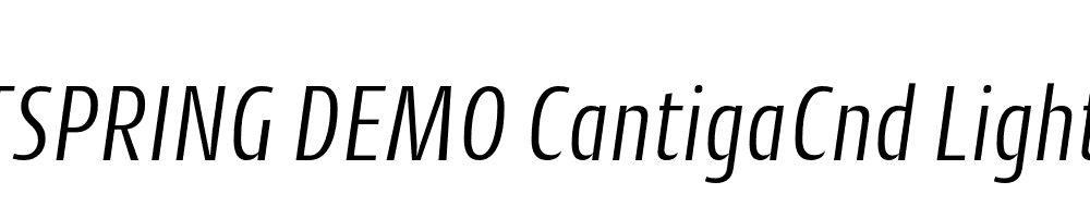  DEMO CantigaCnd Light Italic